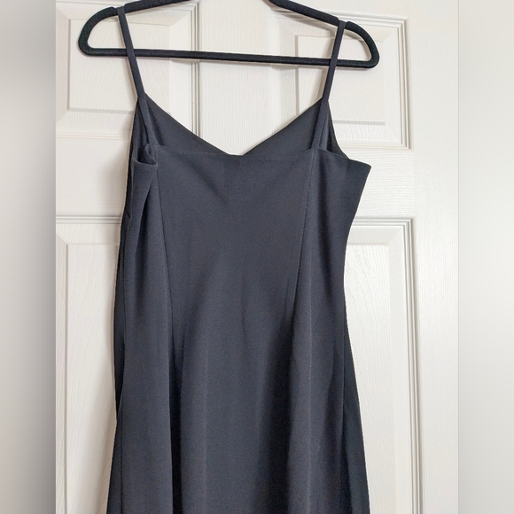 Ann Taylor Loft Women's Beaded Sleeves Slip Dress Black Size 12 - Picture 6 of 8